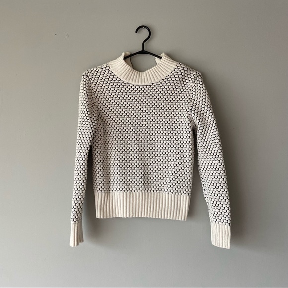 Vintage Navy & White Nubby Sweater - Picture 4 of 5